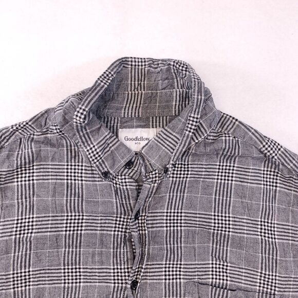 Goodfellow & Co Tartan Flannel Casual Button Up Shirt Mens Size 2XB Tall Gray - Picture 1 of 10